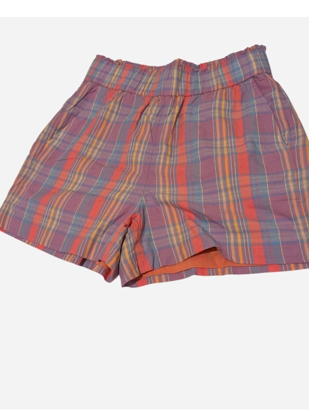 J. Crew Women 's Pull-on Short In Sunset Plaid Size XS